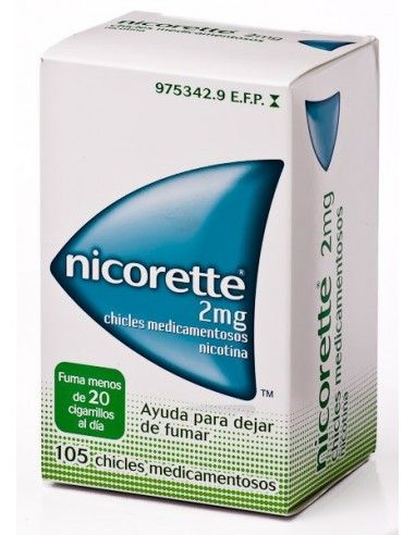 Nicorette Nicotine - Chicle para dejar de fumar, 160 unidades, 2 mg